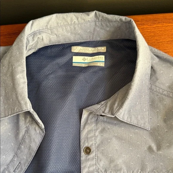 Columbia omni shade sun protection Light Blue Button-Up Shirt new !! - Picture 3 of 14
